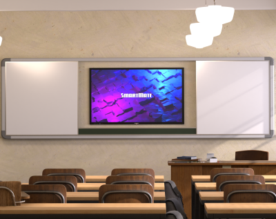 Рельсовая система с классной классической доской