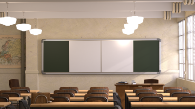 Рельсовая система с классной классической доской