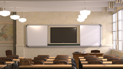 Рельсовая система с классной классической доской